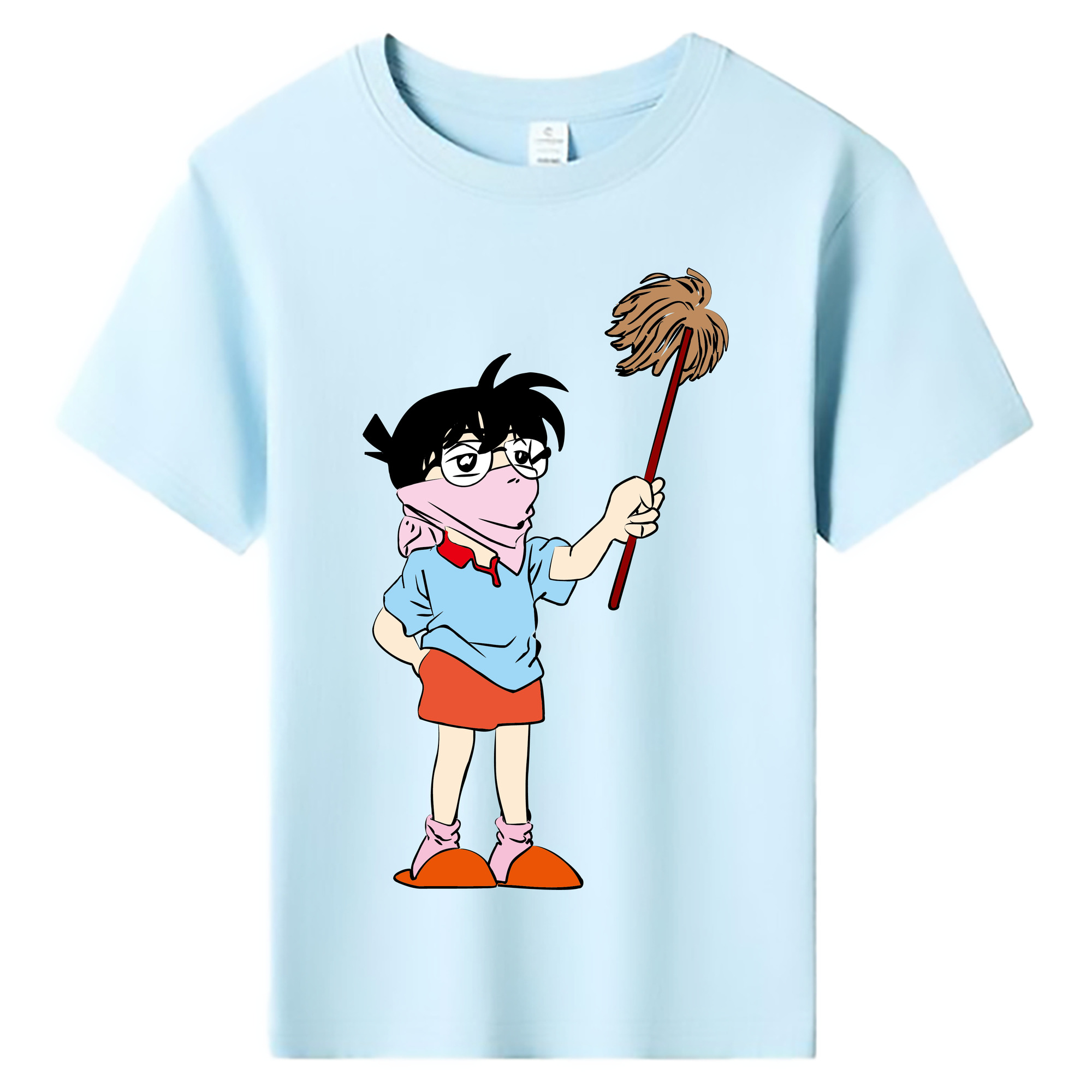 （画像用） 名探偵コナン 江戸川 コナン Detective Conan Conan Edogawa 綿100％キッズTシャツ（フロントプリント）